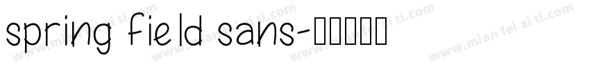 spring field sans字体转换